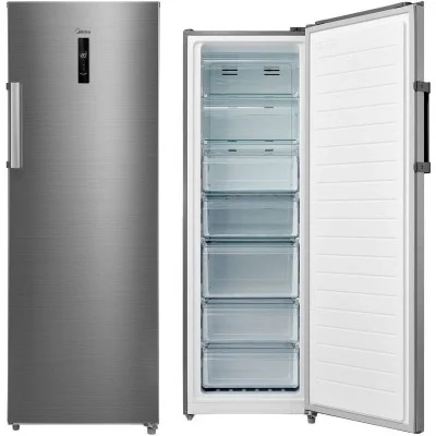 Midea Upright Freezer Refrigerator 333 Liters 11.7 Cft Bru Steel